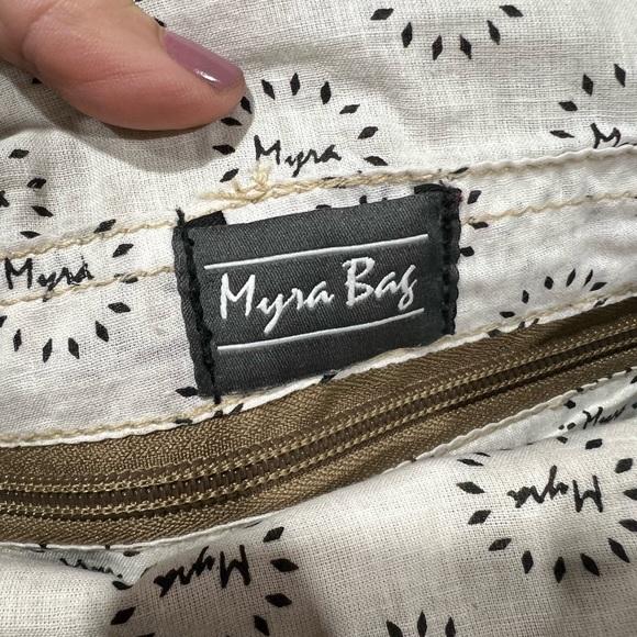 Myra Bag Crossbody Messenger – Canvas & Leather Military Stamp Rustic Boho Style - Picture 11 of 16